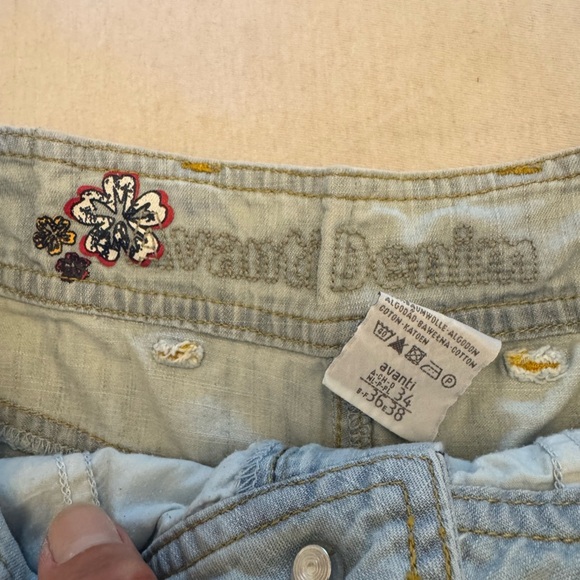 Avanti Blue Skater Mini Skirt Tiered Casual - Picture 7 of 7